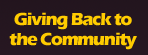 Giving Back to the Community